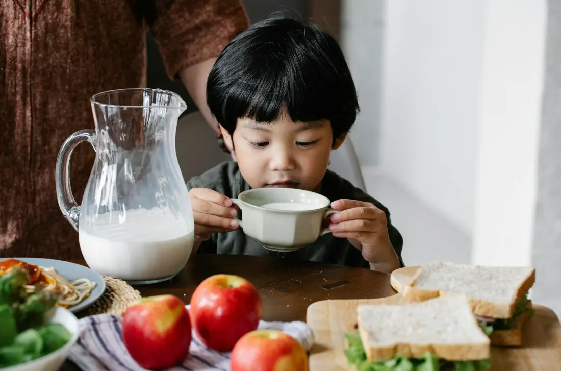 Süt içen çocuk — beslenme ve metabolizma