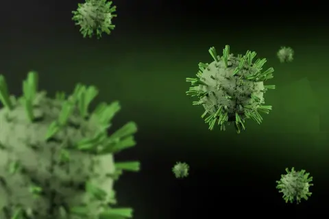 Virüs partikülleri 3D görselleştirme — viroloji